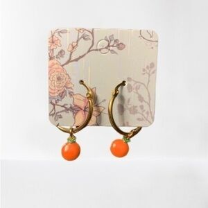 Orange Hoop Earrings‎